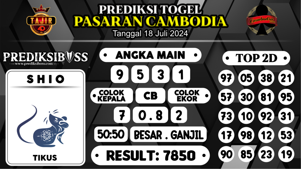 https://prediksibossgila.com/prediksi-boss-togel-cambodia-kamis-18-juli-2024/