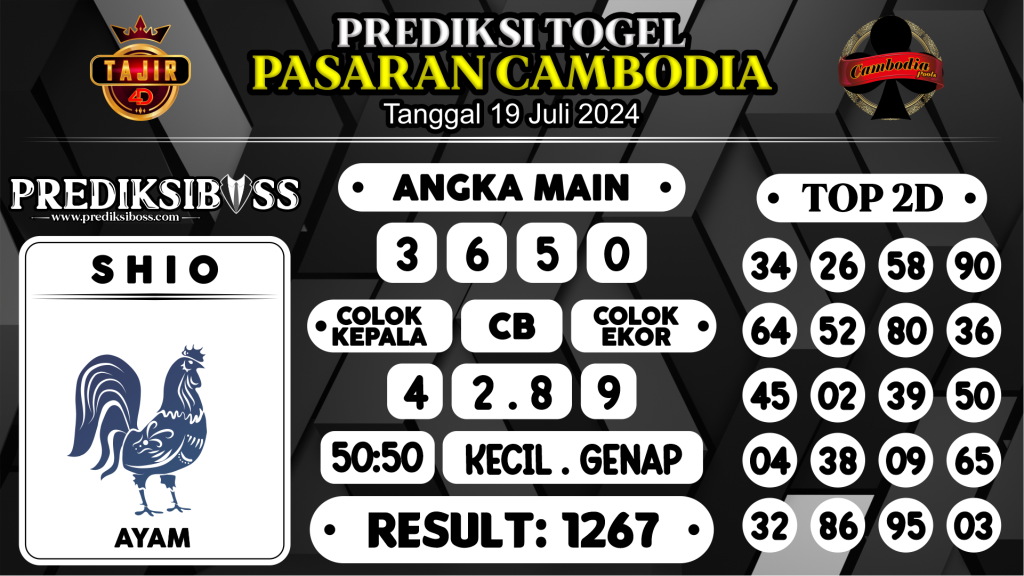 https://prediksibossgila.com/prediksi-boss-togel-cambodia-jumat-19-juli-2024/