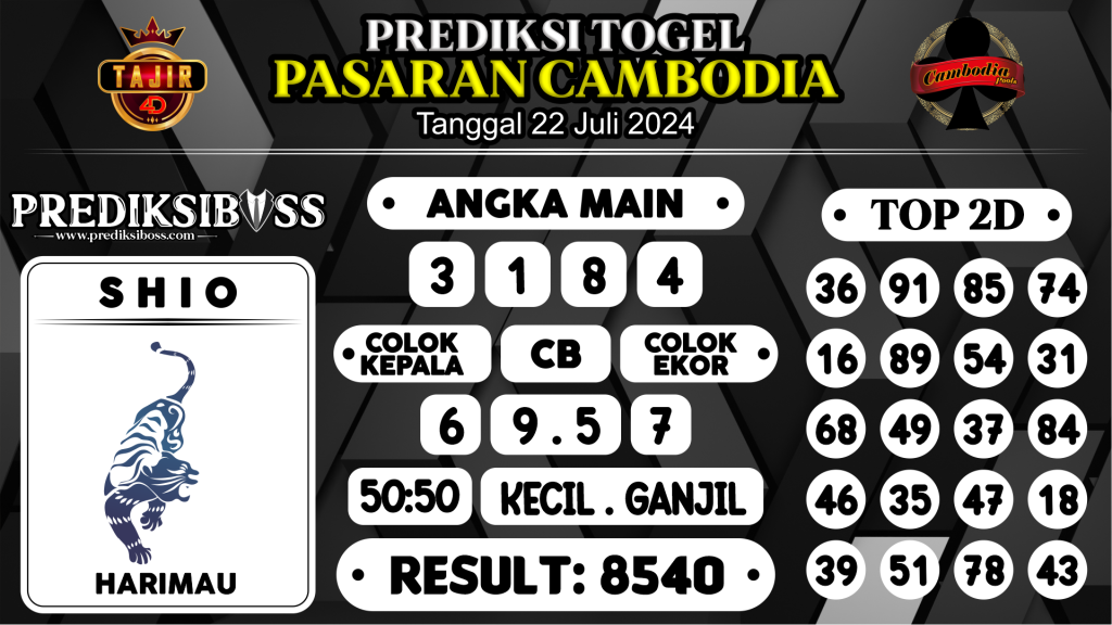 https://prediksibossgila.com/prediksi-boss-togel-cambodia-senin-22-juli-2024/