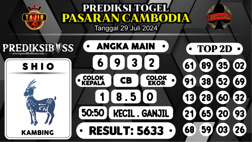 https://prediksibossgila.com/prediksi-boss-togel-cambodia-senin-29-juli-2024/