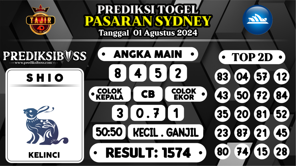 https://prediksibossgila.com/prediksi-boss-togel-sidney-kamis-01-agustus-2024/