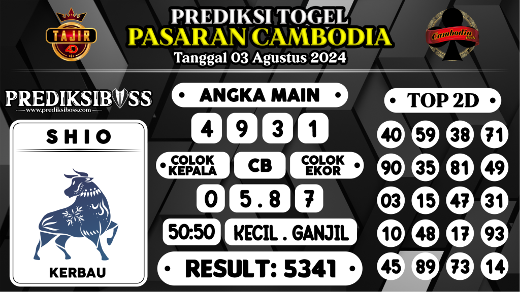 https://prediksibossgila.com/prediksi-boss-togel-cambodia-sabtu-03-agustus-2024/