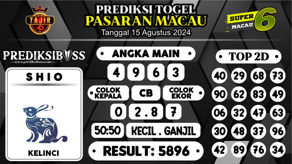 https://prediksibossgila.com/prediksi-boss-togel-macau-kamis-15-agustus-2024/